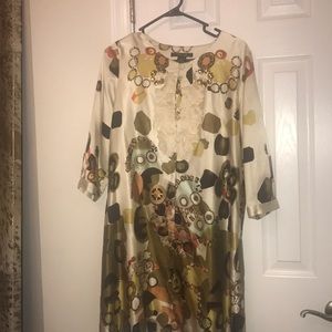 Vertigo Embellished 3/4 Length Sleeve Dress